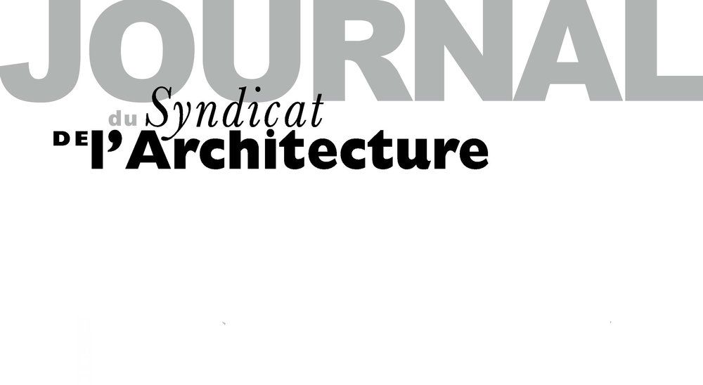 N°24 Journal du Syndicat de l’Architecture
